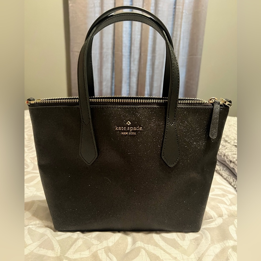Kate Spade Joeley Black glitter Purse